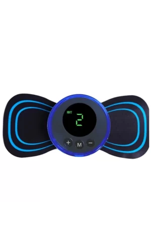 8 Modlu Mini Şarjlı Kelebek Lcd Ekran Ems Boyun Omuz Kol Sırt Elektrikli Masaj Bantı Kas Stimülatörü