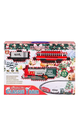 8513a Işıklı Dumanlı Yılbaşı Tren Seti -karsan Oyuncak