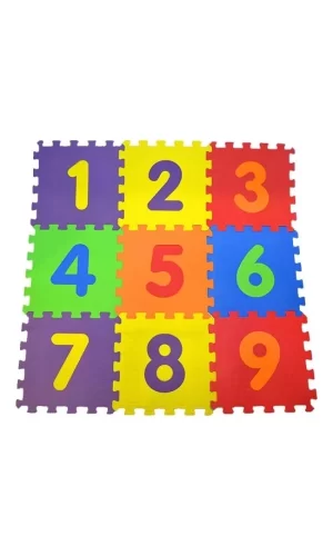 9 Parça Çocuk Oyun Karosu Eva Puzzle Yer Matı Sayılar Eğitici Oyun Halısı