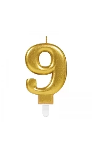 9 Rakam Mum Gold Renk