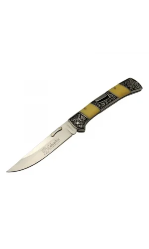 A 3159 C Kamp Çakı 24 Cm - İşlemeli Sedef Saplı, Kemerlikli