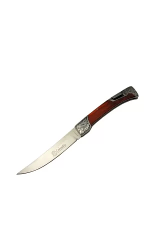 A 3165 A Kamp Çakı 24 Cm - Ahşap Metal Saplı, Kemerlikli