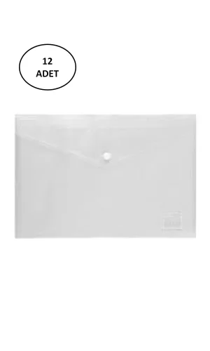 Abka Şeffaf Çıtçıtlı Dosya A4 12 Adet