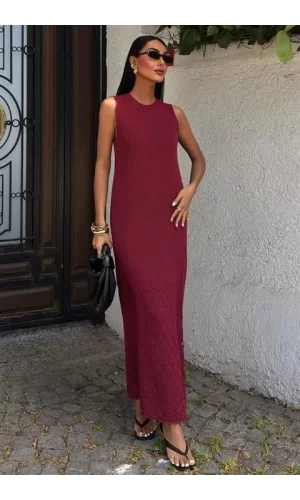Afro Ajurlu Maksi Elbise 2796