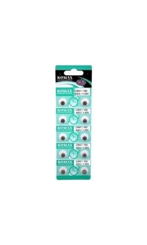Ag3 Saat Pili - Düğme Pil 10lu Paket Lr41/192 1.55v