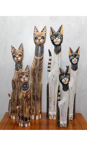 Ahşap 3lü Kedi Seti 1 Metre Model 3