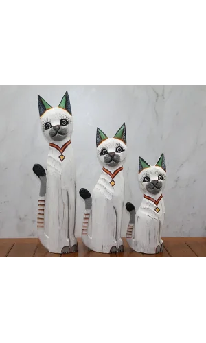 Ahşap 3lü Kedi Seti 50 Cm