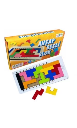 Ahşap Beşli Blok Oyunu