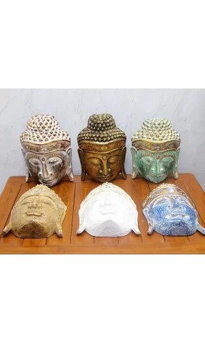 Ahşap Buda Maske 30 Cm Galıleo-22