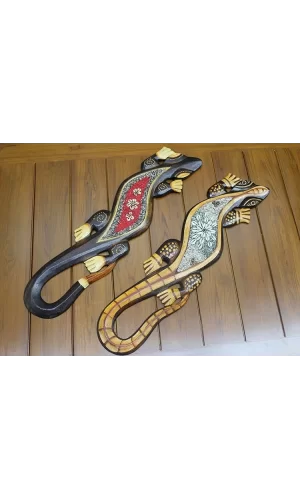 Ahşap Duvara Asmali Kertenkele Figürü Galileo-20