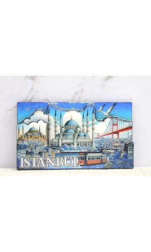 Ahşap İstanbul Temalı Magnet Alk4362
