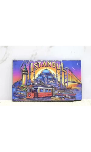 Ahşap İstanbul Temalı Magnet Alk4363