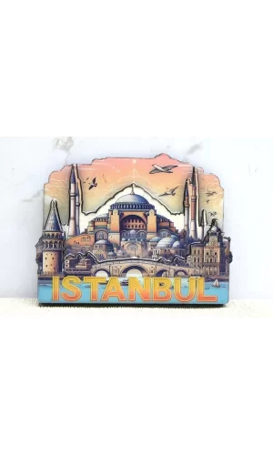Ahşap İstanbul Temalı Magnet Alk4364