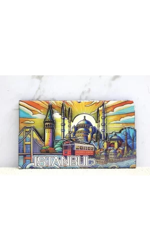 Ahşap İstanbul Temalı Magnet Alk4365