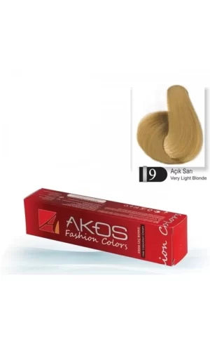 Akos Boya 9 numara Koyu Açık Sarı 60 Gr Tüp Saç Boyası 3 Adet