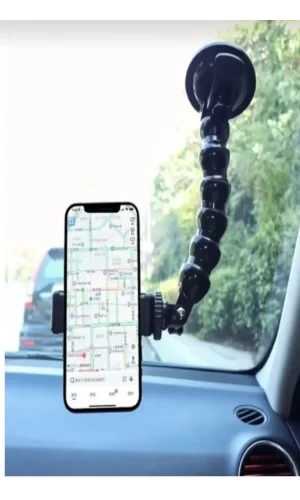 Luz&Pos Akrobat Vantuzlu Teleskobik Telefon Tutucu - Siyah