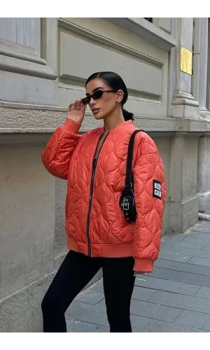 Alisa Oversize Kapitone Bomber Ceket 7058 -08