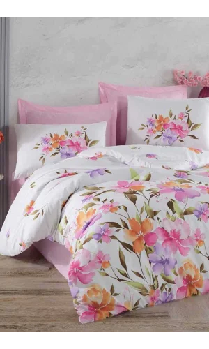 Altınbaşak Çift Kişilik Nevresim Takımı 100 Pamuk Ranforce Cozy Candy