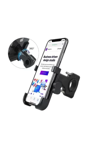 Alüminyum Gövdeli Metal Gidon Bağlantılı Motosiklet Telefon Tutucu 7 İnç Xl