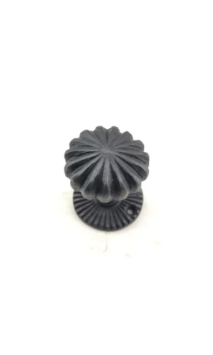 Antika Tarz Dekoratif Pirinç Açarlı Kapı Babası - 50mm, Oksit