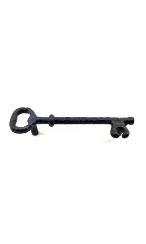 Antika Tarz Dekoratif Pirinç Anahtar Şeklinde Kapı Çekme Kolu, Mobilya, Sandık, Kutu Kulbu - 128mm, Oksit