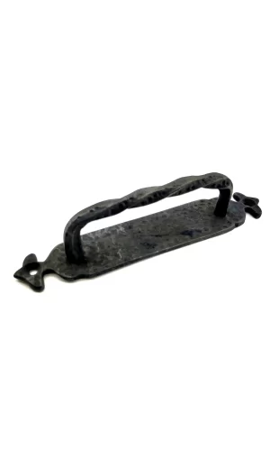 Antika Tarz Dekoratif Pirinç Burgulu Çekme Kol - 205x33 Mm, Oksit