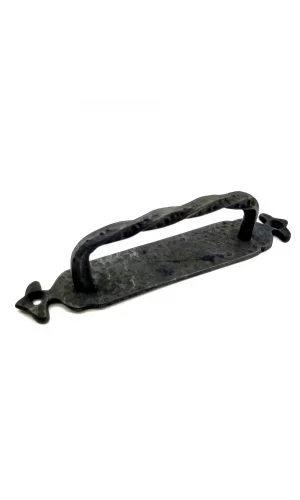 Antika Tarz Dekoratif Pirinç Burgulu Çekme Kol - 205x33 Mm, Oksit