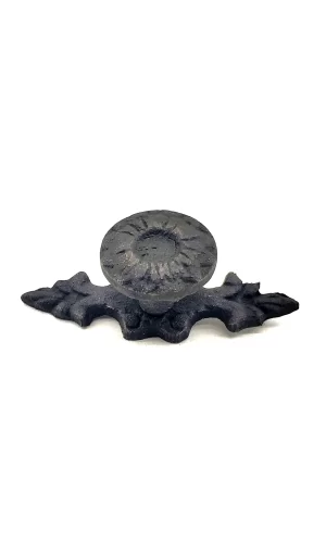 Antika Tarz Dekoratif Pirinç Çiçek Düğme - 20x53 Mm, Oksit
