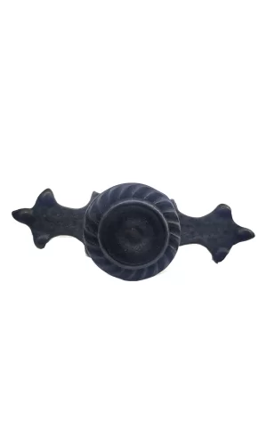Antika Tarz Dekoratif Pirinç Çizgili Düğme - 35x100 Mm, Büyük, Oksit
