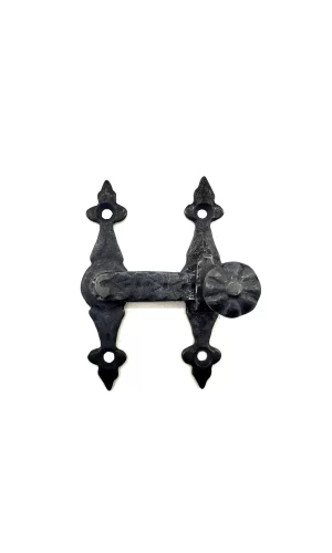 Antika Tarz Dekoratif Pirinç Kapı, Pencere Mandalı - 82x65 Mm, Oksit