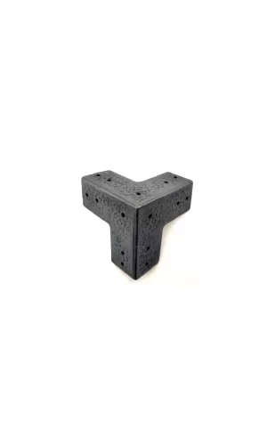 Antika Tarz Dekoratif Pirinç Köşe Gönye - 68x68 Mm, Oksit