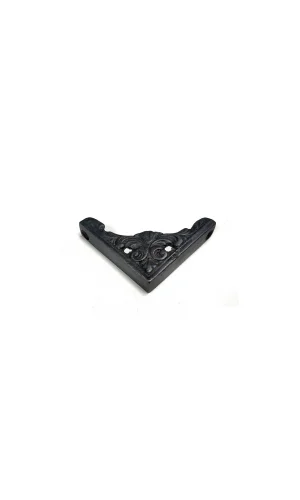 Antika Tarz Dekoratif Pirinç Köşe Süsü - 58x58 Mm, Oksit