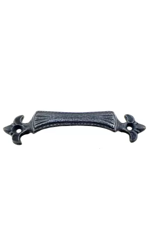 Antika Tarz Dekoratif Pirinç Lale Mobilya Kulbu - 27x115 Mm, Oksit