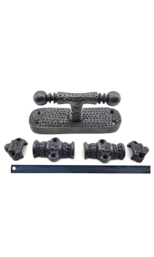 Antika Tarz Dekoratif Pirinç Üstten İspanyolet - 133x40 Mm, Oksit