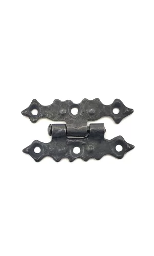 Antika Tarz Dekoratif Pirinç Yıldız Menteşe - 63x36 Mm, Oksit