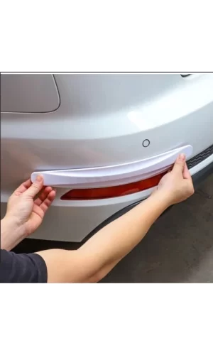 Araba Tampon Koruyucu Karbon Desenli Beyaz