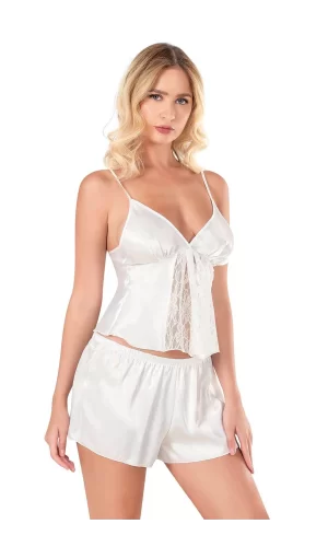 Mercan Saten Babydoll Şort Takımı