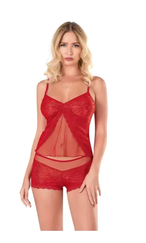Vizon Jakarlı Babydoll Şort Takımı