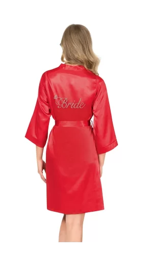 Gold Kısa Saten Bride Sabahlık