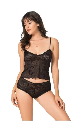 Bordo Jakarlı Babydoll Şort Takımı