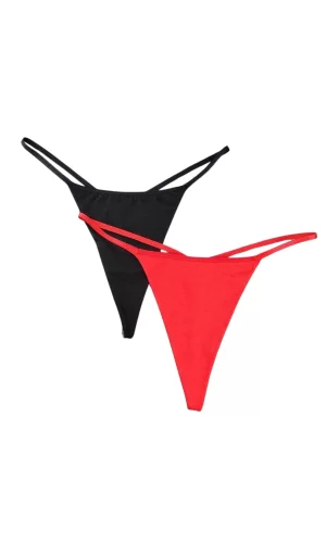 Süprem Penye Tanga String Külot 2li