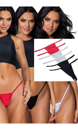 Süprem Penye Tanga String Külot 6lı