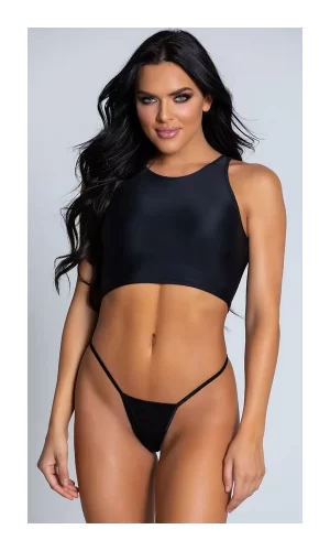 Tül Siyah Tanga String