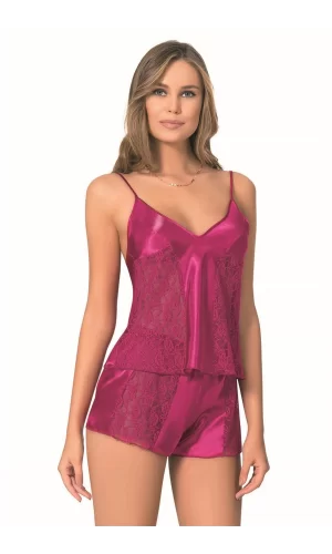 Gold Saten Babydoll Şort Takımı