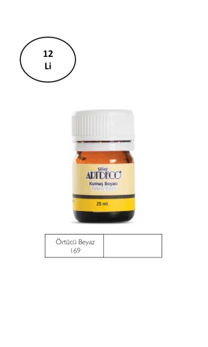 Artdeco Kumaş Boyası 25 Ml Beyaz 12li