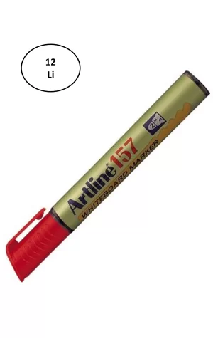Artline 159 Whiteboard Marker Red Kesik Uç 12li