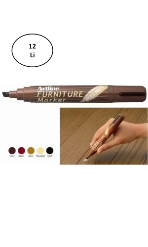 Artline Furniture Ahşap Marker Ek 95 Walnut Ceviz 12li