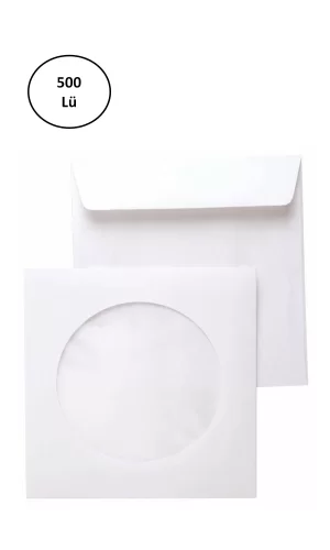 Asil Doğan As-3001 CD Zarfı 12,5x12,5 cm 90 Gr Pencereli 500lü