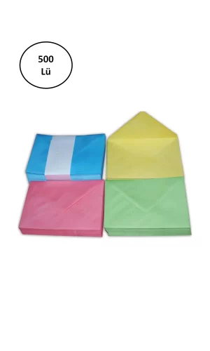 Asil Doğan As-5204 Karışık Renkli Davetiye Zarfı 13x18 Cm 80 Gr 500lü