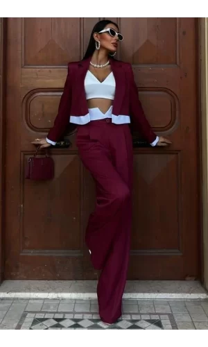 Audrey Crop Ceket Takım 10106